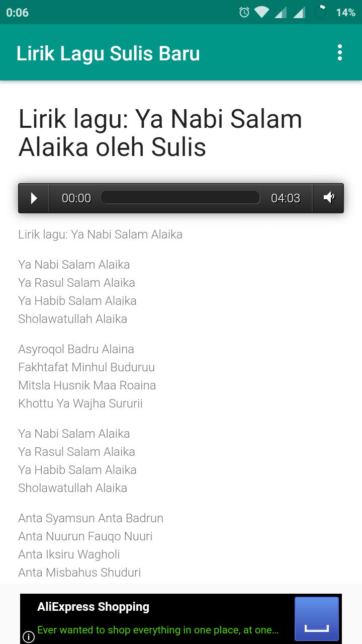 Sulis sholawat badar lirik indonesia