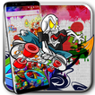 Rochen-Schädel-Graffiti-Thema