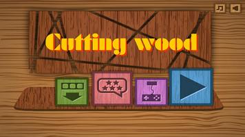 Cutting wood الملصق