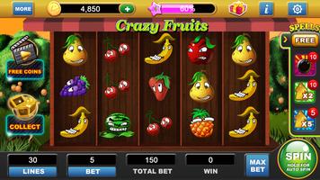 Free Coin Slots: Crazy Fruits Poster