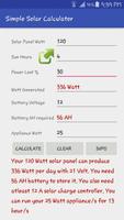 Poster Simple Solar Power Calculator