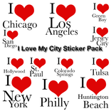 I Love My City Sticker Pack