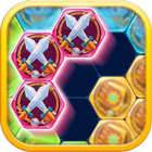 ikon Fantasy Medieval Weapons Hexa Puzzle Game Gratis