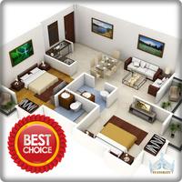 Small Home Design 3D-poster