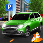 Smart car city parking icono