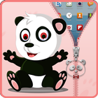 Panda Zipper Screen Lock 圖標