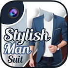 Stylish Man Suit Zeichen