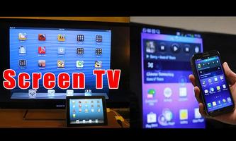 Phone on TV Screen Mirror Pro الملصق