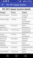 IPL Player Auction 2017 capture d'écran 1