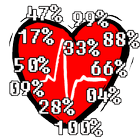 Calculate percentage love. icon