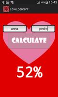 Calculate percentage love. screenshot 1