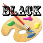 Black draw kids icon