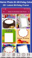 Name Photo On Birthday Cake Photo Frames постер