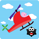 Peppie Pig Copter Racing Games icône