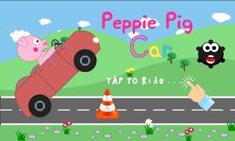 Peppie Pig Car Affiche