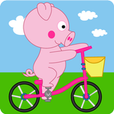 Peppie Pig Bike Racing Games icône