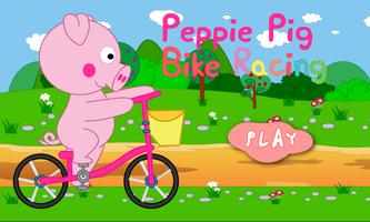 Peppie Pig Bike Racing Games Affiche