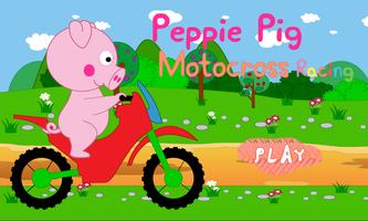 Peppie Pig Motocross Racing ポスター