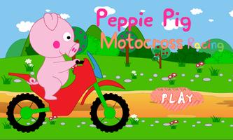 Peppie Pig Motocross Racing poster