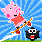 Peppie Pig Skating Games icône