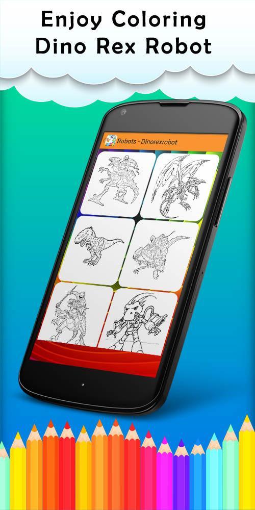 Robot coloring pages images