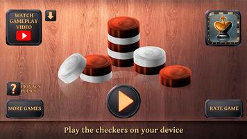 Checkers Multiplayer Board Game for Free Affiche