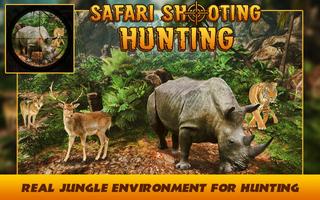 Safari-Dschungel-Jagd-Schießen Plakat