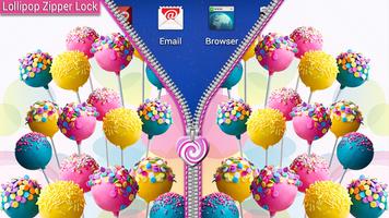 Lollipop Zipper Screen lock Affiche