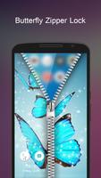 Butterfly Zipper Lock Screen Affiche