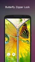 Butterfly Zipper Lock Screen syot layar 2