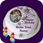 Name Photo On Birthday Cake icon