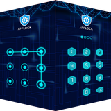 AppLock Theme - Neon Blue icono