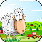 Farm running sheep ícone