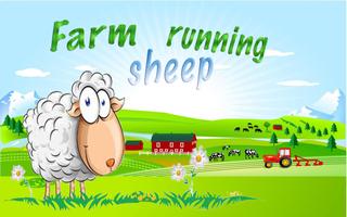 Farm running sheep पोस्टर
