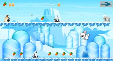 Cute Rabbit Snow Adventure imagem de tela 1