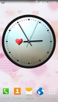 Valentine Wallpaper Clock Affiche