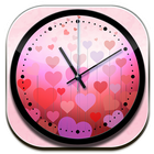 Theme Hearts Clock Zeichen