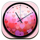 Theme Hearts Clock آئیکن