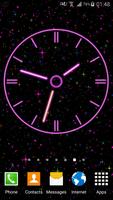 Neon Clock Widget Affiche