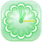 Neon Flowers Clock icono