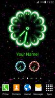 Neon Flowers Clock screenshot 2