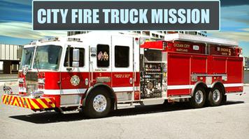 City Fire Truck Mission الملصق