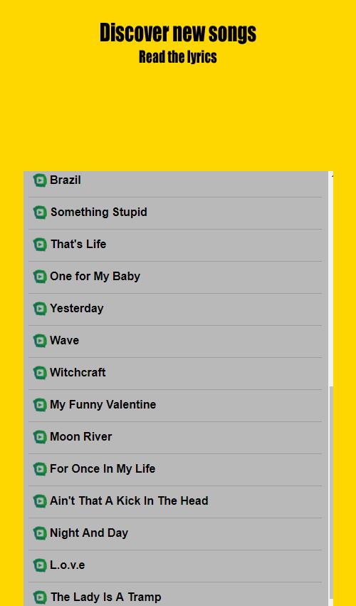 Frank Sinatra Best Lyrics For Android Apk Download Frank Sinatra Best Lyrics For Android Apk Download