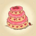 lovely sweet cute cake-icoon