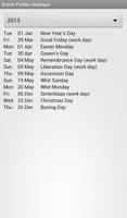 Dutch Public Holidays โปสเตอร์