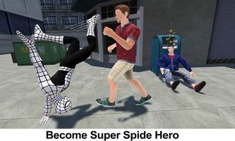 Flying Spider Hero 3D: New Neighbor Survival Game syot layar 3