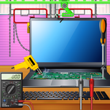 Simulateur d'usine d'ordinateur portable icône