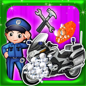 Police Motorbike Wash Salon icon