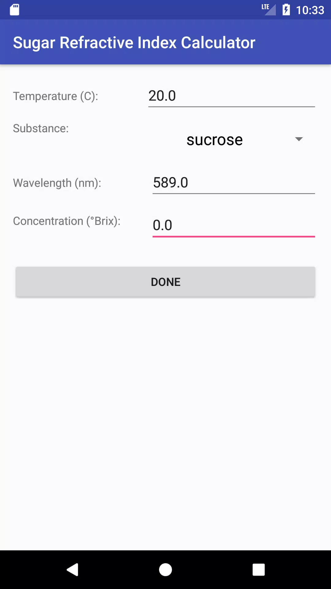 Sugar Refractive Index Calculator APK for Android Download