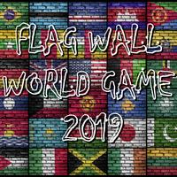 FLAG WALL WORLD GAME Affiche